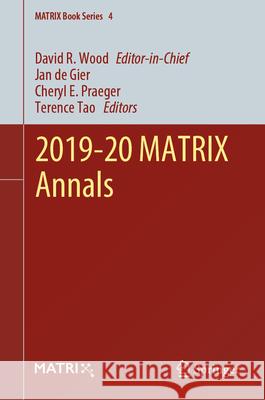 2019-20 Matrix Annals David R. Wood Jan d Cheryl E. Praeger 9783030624965 Springer - książka