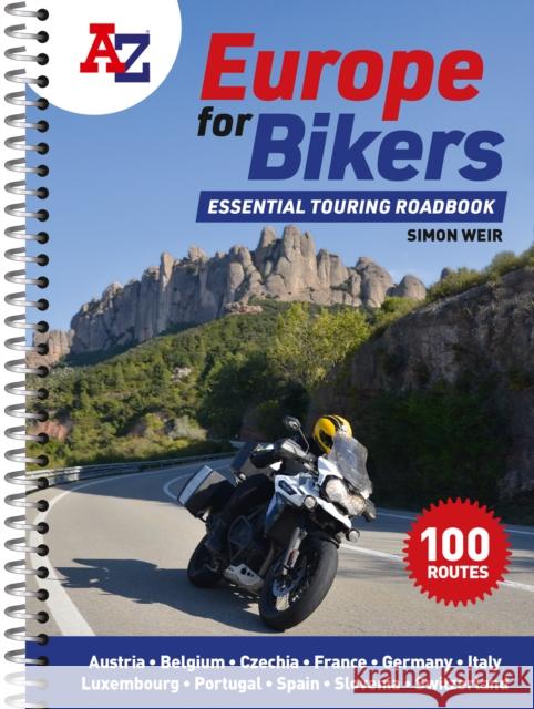 A -Z Europe for Bikers: 100 Scenic Routes Around Europe A-Z Maps 9780008547837 HarperCollins Publishers