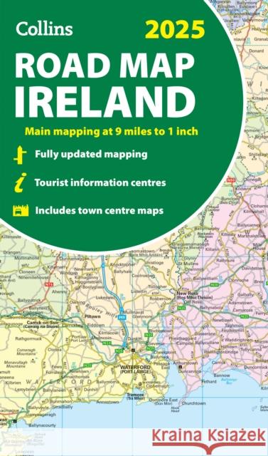 2025 Collins Road Map of Ireland: Folded Road Map Collins Maps 9780008653002 HarperCollins Publishers