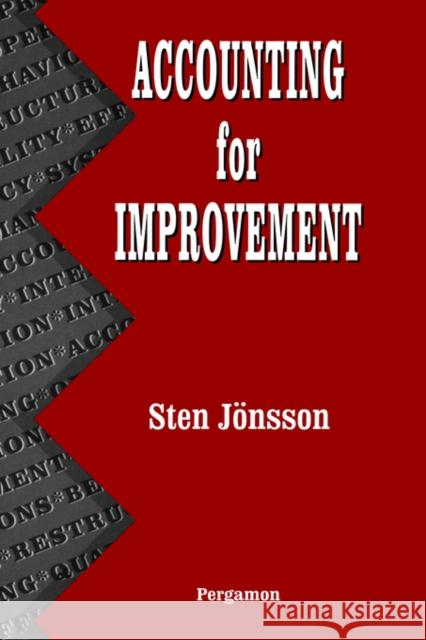 Accounting for Improvement Sten Jonsson 9780080408125 Pergamon