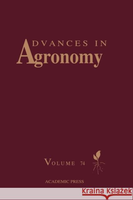 Advances in Agronomy: Volume 51 Sparks, Donald L. 9780120007516 Academic Press