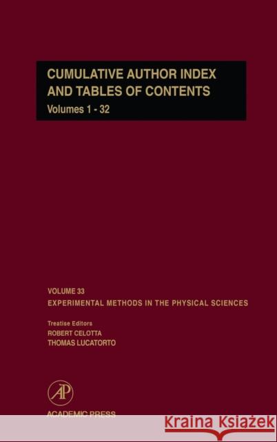 Cumulative Author Index and Tables of Contents Volumes1-32: Author Cumulative Index Volume 33 de Graef, Marc 9780124759800 Academic Press