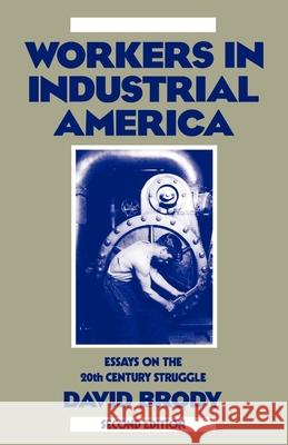 Workers in Industrial America: Essays on the Twentieth Century Struggle Brody, David 9780195045048 Oxford University Press, USA