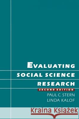 Evaluating Social Science Research Paul C. Stern Linda Kalof 9780195079708 Oxford University Press