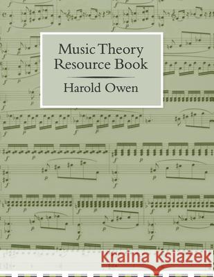 Music Theory Resource Book Harold Owen 9780195115390 Oxford University Press