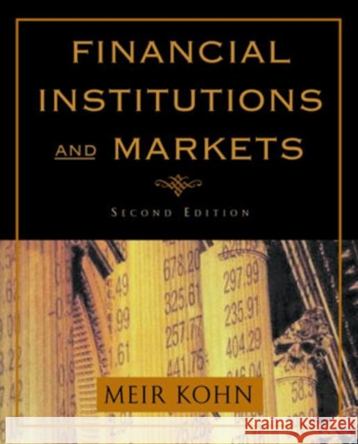 Financial Institutions and Markets Meir Kohn 9780195134728 Oxford University Press