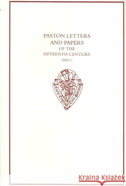 Paston Letters and Papers of the Fifteenth Century Part I Norman Davis 9780197224212 Oxford University Press
