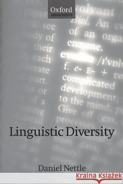 Linguistic Diversity Daniel Nettle D. H. Nettleton 9780198238584 Oxford University Press