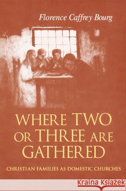 Where Two Or Three Are Gathered: Christian Families as Domestic Churches Bourg, Florence 9780268021795 University of Notre Dame Press