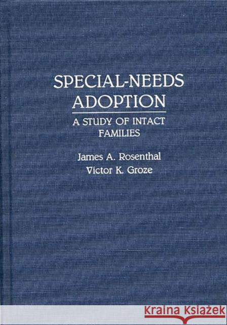 Special-Needs Adoption: A Study of Intact Families Groza, Victor K. 9780275937904 Praeger Publishers