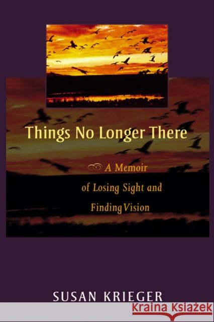 Things No Longer There: A Memoir of Losing Sight and Finding Vision Krieger, Susan 9780299208646 University of Wisconsin Press
