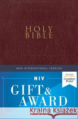 Niv, Gift and Award Bible, Leather-Look, Burgundy, Red Letter Edition, Comfort Print Zondervan 9780310450368 Zondervan