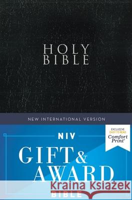 Niv, Gift and Award Bible, Leather-Look, Black, Red Letter Edition, Comfort Print Zondervan 9780310450375 Zondervan