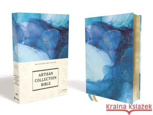 Niv, Artisan Collection Bible, Cloth Over Board, Blue, Art Gilded Edges, Red Letter Edition, Comfort Print  9780310454229 Zondervan