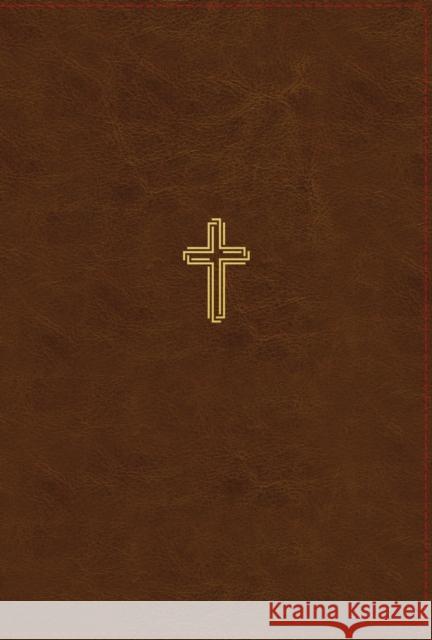 Nasb, Thinline Bible, Large Print, Leathersoft, Brown, Red Letter Edition, 1995 Text, Thumb Indexed, Comfort Print  9780310456384 Zondervan