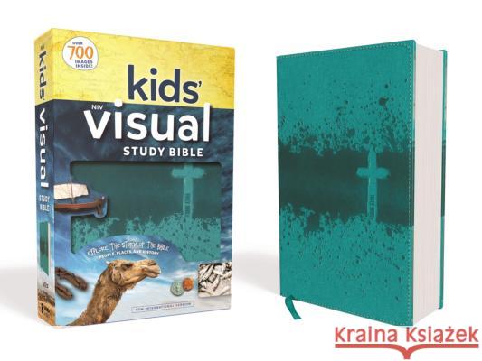 Niv, Kids' Visual Study Bible, Leathersoft, Teal, Full Color Interior: Explore the Story of the Bible---People, Places, and History Zondervan 9780310758426 Zonderkidz