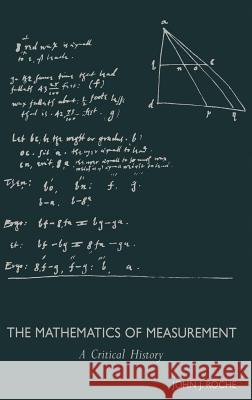 The Mathematics of Measurement Roche 9780387915814 Springer