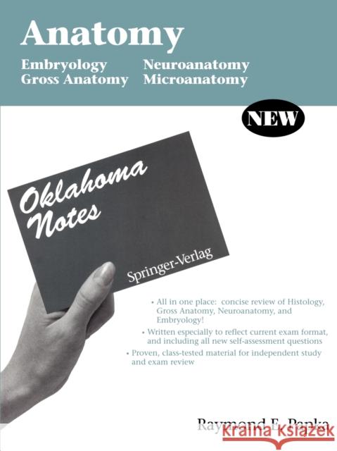 Anatomy: Embryology - Gross Anatomy - Neuroanatomy - Microanatomy Tomasek, J. J. 9780387943954 Springer