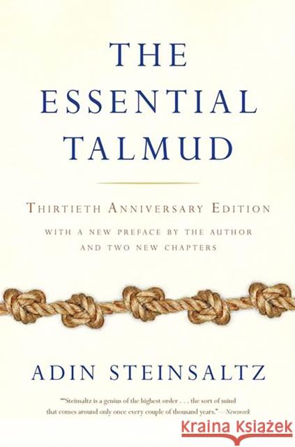 The Essential Talmud Adin Steinsaltz Chaya Galai 9780465082735 Basic Books