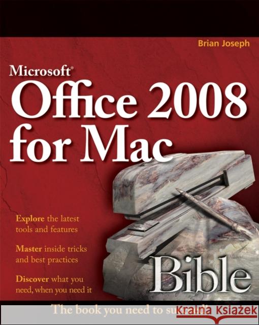 Microsoft Office 2008 for Mac Bible David Rivers 9780470383155 John Wiley & Sons