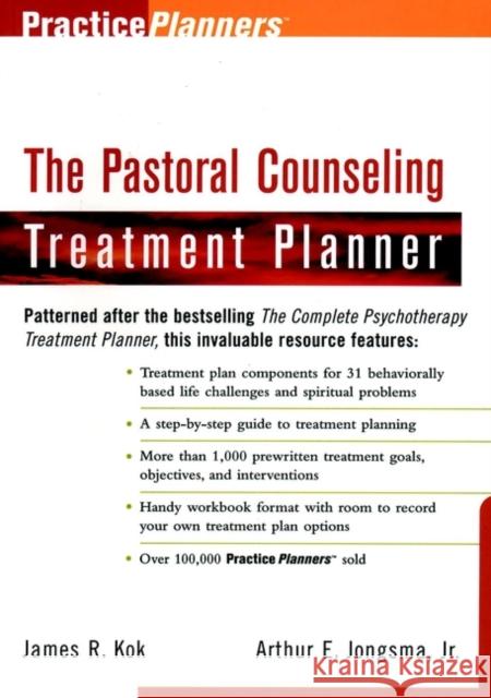 The Pastoral Counseling Treatment Planner Arthur E., Jr. Jongsma Jongsma                                  Kok 9780471254164 John Wiley & Sons