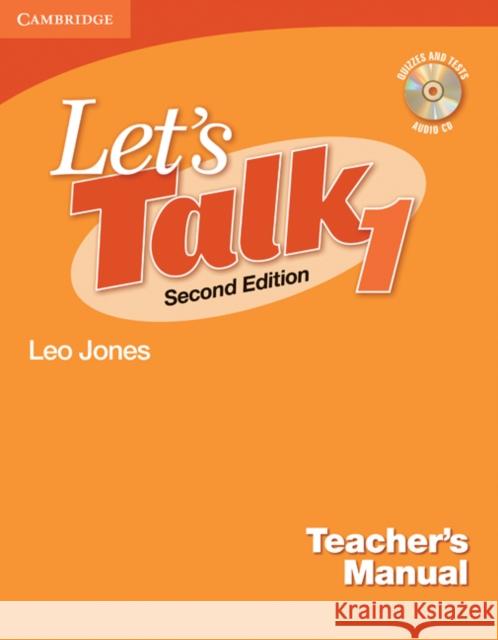 Let's Talk Level 1 Teacher's Manual with Audio CD [With Quizzes & Tests Audio CD] Jones, Leo 9780521692823 Cambridge University Press