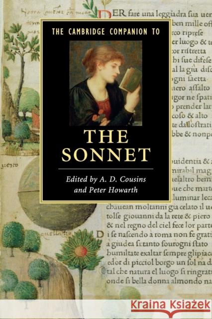 The Cambridge Companion to the Sonnet A D Cousins 9780521735537 CAMBRIDGE UNIVERSITY PRESS
