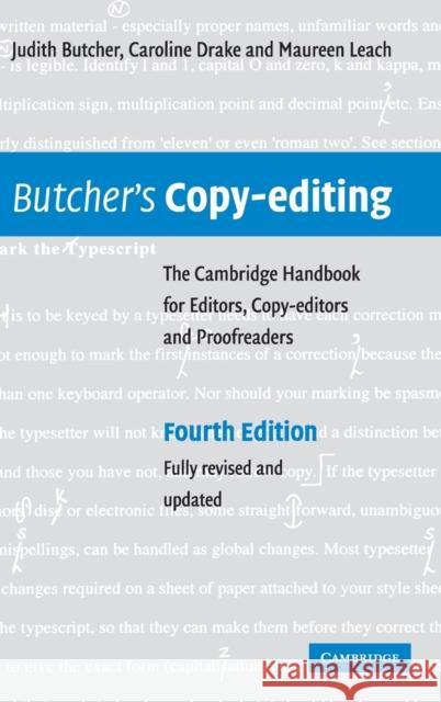 Butcher's Copy-editing Butcher, Judith 9780521847131 Cambridge University Press