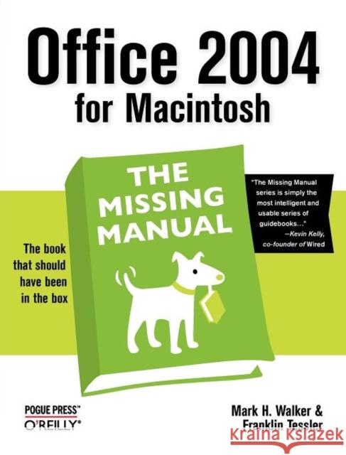 Office 2004 for Macintosh Walker, Mark H. 9780596008208 Pogue Press