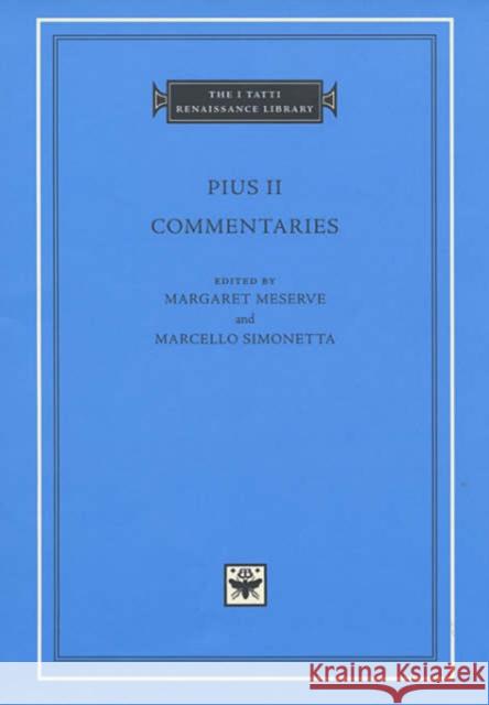 Commentaries Pius II 9780674011649 Harvard University Press