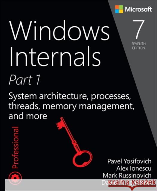Windows Internals: System architecture, processes, threads, memory management, and more, Part 1 David Solomon 9780735684188 Microsoft Press,U.S.