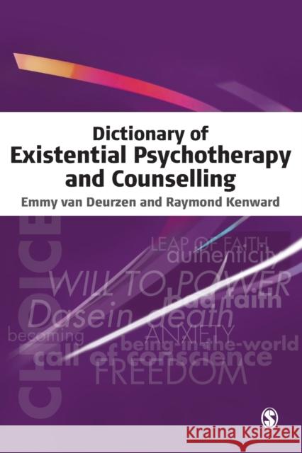 Dictionary of Existential Psychotherapy and Counselling Emmy Van Deurzen 9780761970958 0