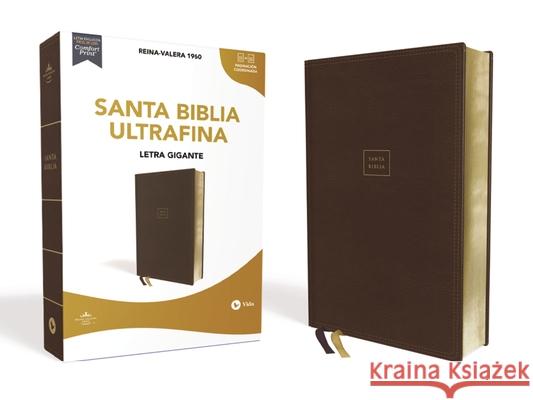 Reina Valera 1960 Santa Biblia Ultrafina, Letra Gigante, Leathersoft, Café, Interior a DOS Colores Vida 9780829770681 Vida Publishers