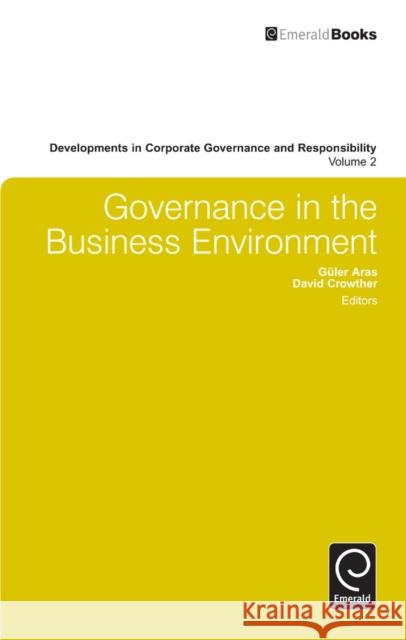 Governance in the Business Environment  9780857248770 Developments in Corporate Governance and Resp