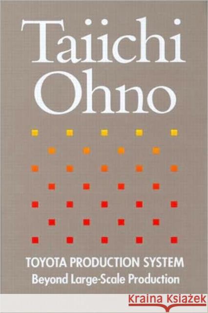 Toyota Production System Ohno, Taiichi 9780915299140 Taylor & Francis Inc