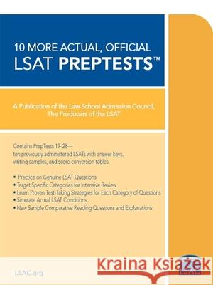 10 More, Actual Official LSAT Preptests: (Preptests 19-28) Law School Admission Council 9780979305030 Law School Admission Council