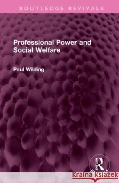 Professional Power and Social Welfare Profesor Paul Wilding 9781032741413 Taylor & Francis Ltd
