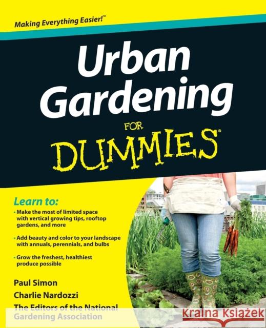 Urban Gardening FD National Gardening Association 9781118340356 0