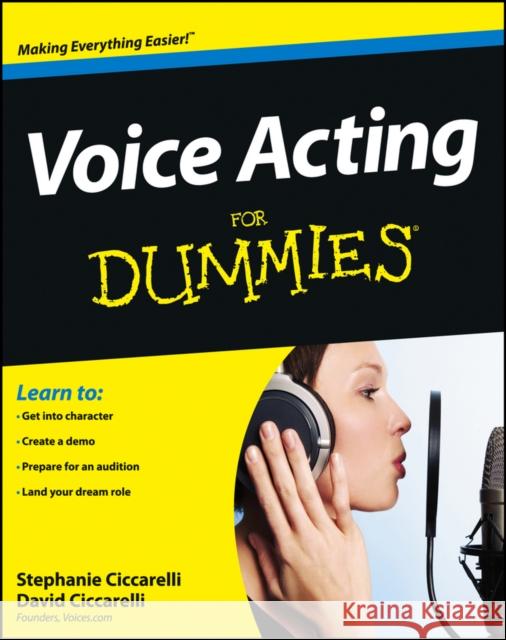 Voice Acting For Dummies David Ciccarelli 9781118399583 0