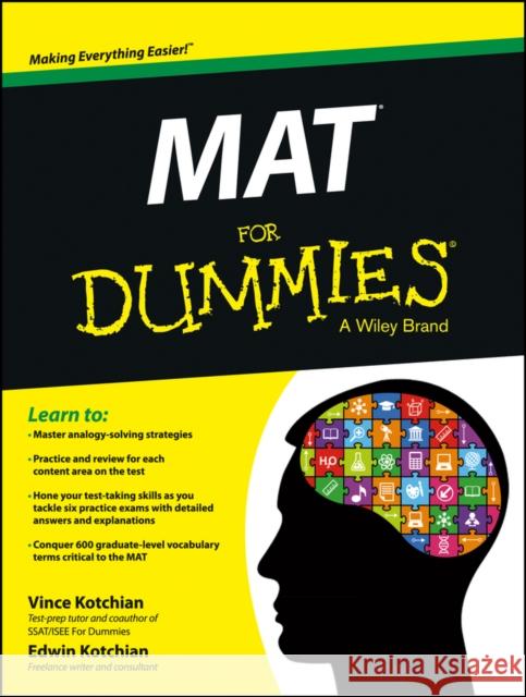Mat for Dummies Kotchian, Vince 9781118496756 For Dummies