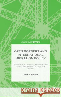 Open Borders and International Migration Policy: The Effects of Unrestricted Immigration in the United States, France, and Ireland Fetzer, J. 9781137513915 Palgrave Pivot