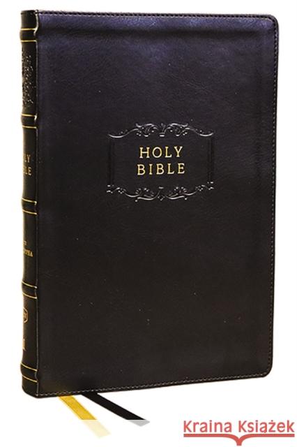 KJV Holy Bible with Apocrypha and 73,000 Center-Column Cross References, Black Leathersoft, Red Letter, Comfort Print: King James Version Thomas Nelson 9781400331925 Thomas Nelson