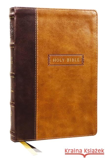 KJV Holy Bible with Apocrypha and 73,000 Center-Column Cross References, Brown Leathersoft, Red Letter, Comfort Print: King James Version Thomas Nelson 9781400332038 Thomas Nelson Publishers