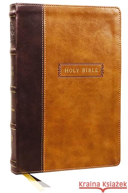 KJV, Center-Column Reference Bible with Apocrypha, Leathersoft, Brown, 73,000 Cross-References, Red Letter, Thumb Indexed, Comfort Print: King James Version Thomas Nelson 9781400332083 Thomas Nelson Publishers