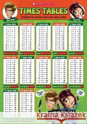 Times Tables Poster Scholastic 9781407140810 Scholastic