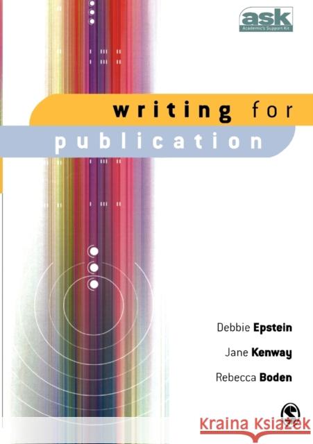 Writing for Publication Debbie Epstein 9781412906975 0