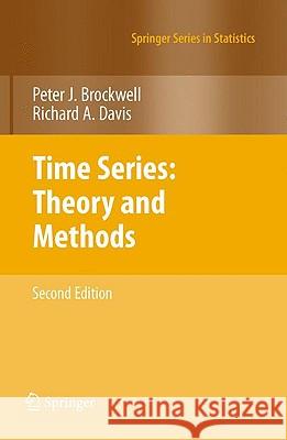 Time Series: Theory and Methods Peter J. Brockwell Richard A. Davis 9781441903198 Springer