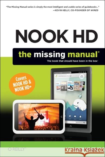 Nook Hd: The Missing Manual Gralla, Preston 9781449359539 0