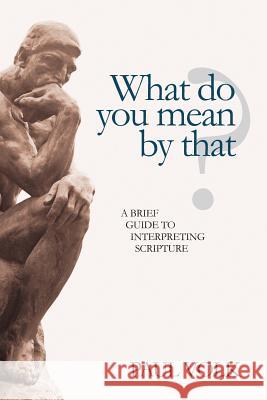 What Do You Mean By That?: A Brief Guide to Interpreting Scripture Volk, Paul 9781461058564 Createspace