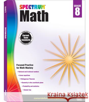 Spectrum Math Workbook, Grade 8 Spectrum 9781483808765 Spectrum